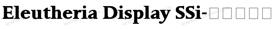 Eleutheria Display SSi字体转换